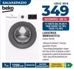 Beko - Lavatrice BMWSU4721A