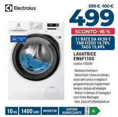 Electrolux - Lavatrice EW6F110G