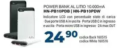 Hyundai - Power Bank Al Litio 10.000mA HN-PB10PDB | HN-PB10PDW