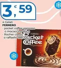Ferrero - 4 Gelati Pocket Coffee Espresso O Mocaccino