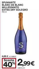 Blanc - Spumante  De  Millesimato Extra Dry