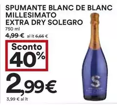 Blanc - Spumante  De  Millesimato Extra Dry