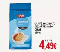 Crai - Caffè Macinato Decaffeinato