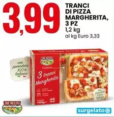 Tre Mulini - Tranci Di Pizza Margherita, 3 Pz
