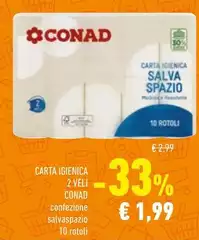 Conad - Carta Igienica 2 Veli