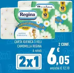 Regina - Carta Igienica 3 Veli Camomilla