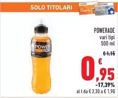Powerade - Vari Tipi