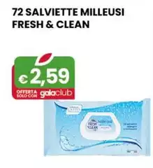 Fresh & Clean - 72 Salviette Milleusi