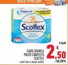 Scottex - Carta Igienica Pulito Completo