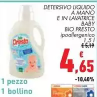 Presto - Detersivo Liquido A Mano E In Lavatrice
