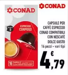 Conad - Capsule Per Caffe Espresso Compatibili Con Nescafe