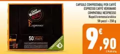 Nespresso - Capsule Compostabili Per Caffè Espresso Caffè Vergiano Compatibili