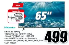 Hisense - 65A6Q TV 139,7 cm (65") 4K Ultra HD Smart TV Wi-Fi Nero