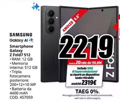 Samsung - Galaxy Al 4+ Smartphone Galaxy Z Fold7 512