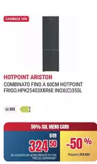 Hotpoint - Combinato Fino A 60cm  Frigo.HPK25403XBR6E