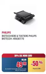 Philips - Bistecchiere & Tostiere Bistecchi. Hd6307/70