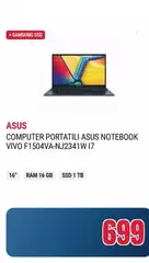 Asus - Computer Portatili ASUS Notebook Vivo F1504va-NJ2341WI I7