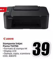 Canon - Stampante Inkjet Pixma Ts3750i