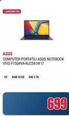 Asus - Computer Portatili ASUS Notebook Vivo F1504va-NJ2341w I7
