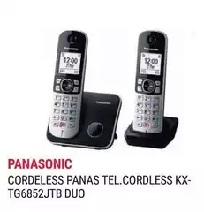Panasonic - Cordeless Panas Tel. Cordless Kx- Tg6852jtb Duo