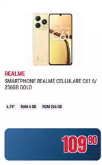 Realme - Smartphone  Cellulare C61 6/ 256gb Gold