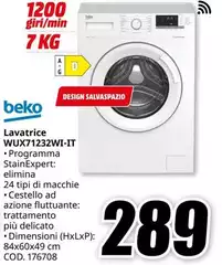 Beko - Lavatrice WuUX71232WI-IT