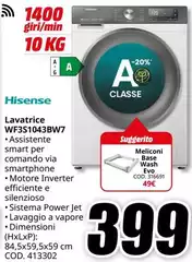 Hisense - Lavatrice WF3S1043BW7