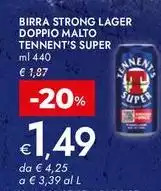 Strong - Birra  Lager Doppio Malto Tennent's Super