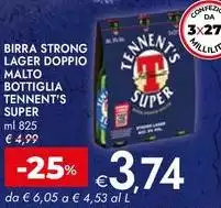Tennent's - Birra Strong Lager Doppio Malto Bottiglia  Super
