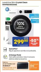Samsung - Lavatrice Slim Crystal Clean WW90DG5634AE