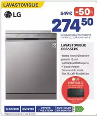LG - DF365FPS Lavastoviglie Libera Installazione 14 Coperti B