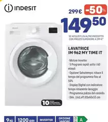 Indesit - Lavatrice IM 962 My Time IT