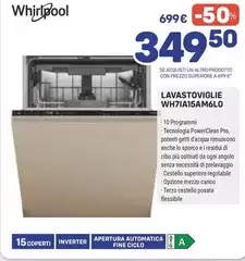 Whirlpool - Lavastoviglie WH71A15AM6LO 