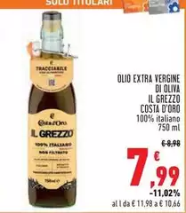 Costa d'Oro - Olio Extra Vergine Di Oliva Il Grezzo