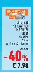 Dixan - Detersivo Per Lavatrice In Polvere