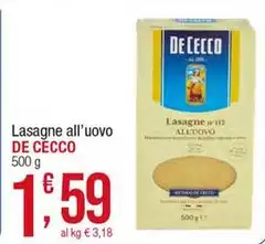 De Cecco - Lasagne All'Uovo
