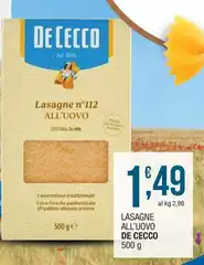 De Cecco - Lasagne All'Uovo