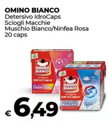 Omino Bianco - Detersivo Idrocaps Sciogli Macchie Muschio Bianco/ Ninfea Rosa