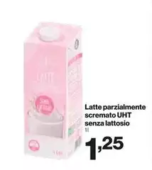 Latte Parzialmente Scremato UHT Senza Lattosio