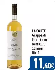 La corte - Grappa Di Franciacorta Barricata 12 Mesi