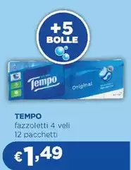 Tempo - Fazzoletti 4 Veli 12 Pacchetti