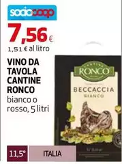 Cantine ronco - Vino Da Tavola