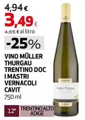 Cavit - Vino Müller Thurgau Trentino DOC I Mastri Vernacoli