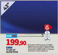 Saba - Tv Led 43" SA43K79VD