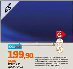 Saba - Tv Led 43" SA43K79VD