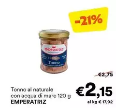 Emperatriz - Tonno Al Naturale Con Acqua Di Mare