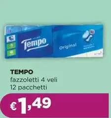 Tempo - Fazzoletti 4 Veli 12 Pacchetti