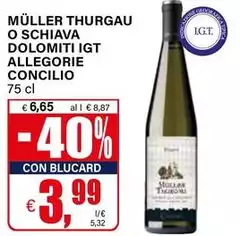 Concilio - Müller Thurgau O Schiava Dolomiti IGT Allegorie