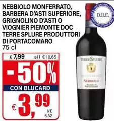 Produttori Di Portacomaro - Nebbiolo Monferrato, Barbera D'asti Superiore, Grignolino D'asti O Viognier Piemonte DOC Terre Splure