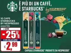 Starbucks - 10 Caps By Nespresso